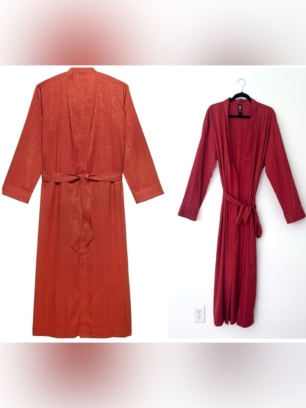 Savage x Fenty Satin Snakeskin Jacquard Long Robe
